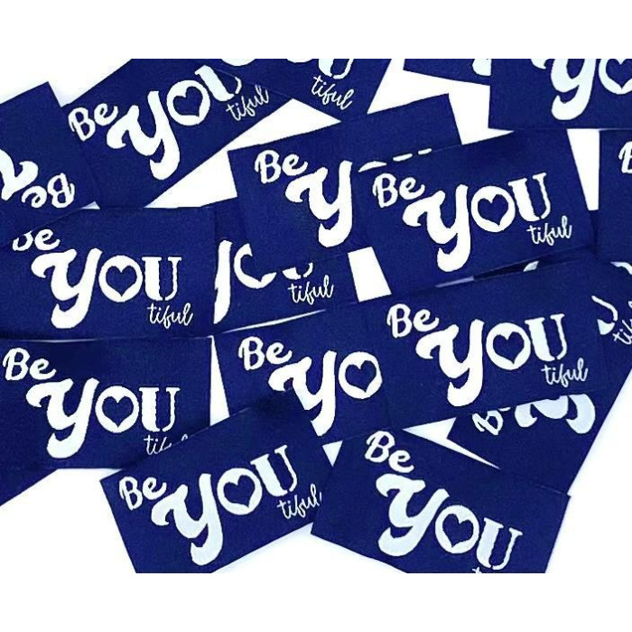 Étiquette tissée à coudre : Be YOU Tiful - MARINE