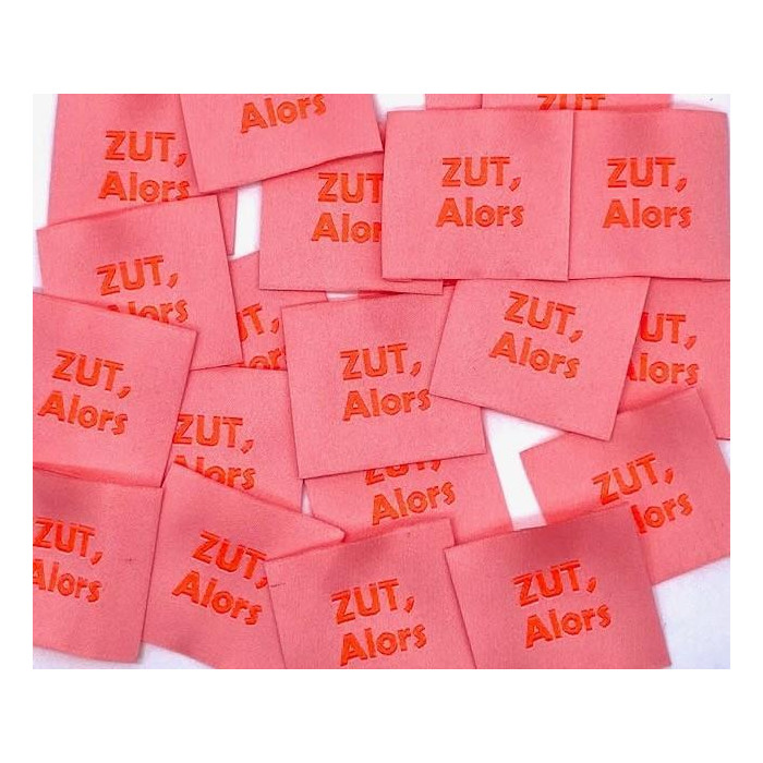Étiquette tissée à coudre Fluo : Zut, Alors