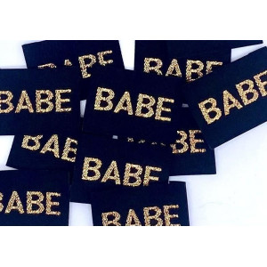 Étiquette Lurex à coudre : Babe Noir