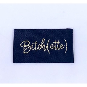 Étiquette Lurex : Bitch(ette) Noir et Or