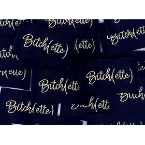 Étiquette Lurex : Bitch(ette) Noir et Or