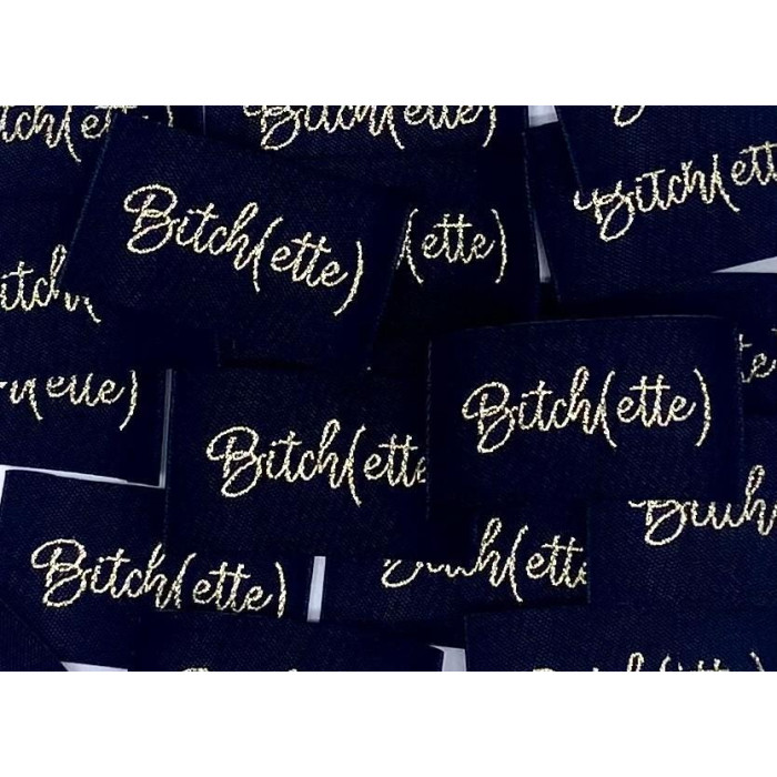 Étiquette Lurex : Bitch(ette) Noir et Or