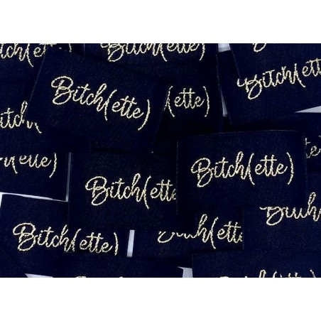 Étiquette Lurex : Bitch(ette) Noir et Or