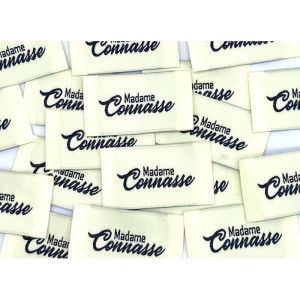 Étiquette tissée à coudre : Madame Connasse - VANILLE