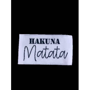 Étiquette tissée à coudre : Hakuna Matata - VERT