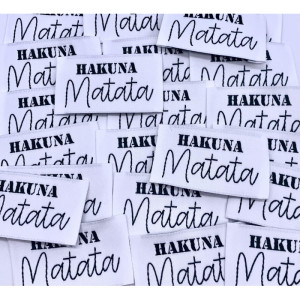 Étiquette tissée à coudre : Hakuna Matata - VERT