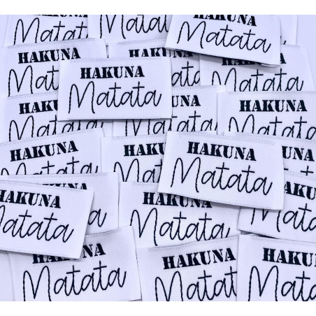 Étiquette tissée à coudre : Hakuna Matata - VERT
