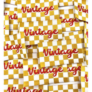 Étiquette tissée à coudre : Vintage