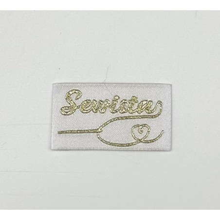 Étiquette tissée à coudre lurex: Sewista - Doré