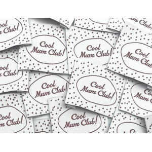 Étiquette tissée à coudre : Cool mum club!