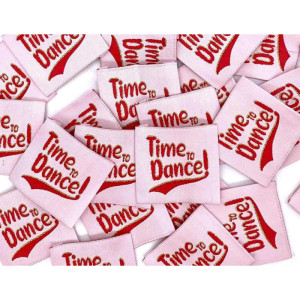 Étiquette tissée à coudre : TIME TO DANCE - Lurex