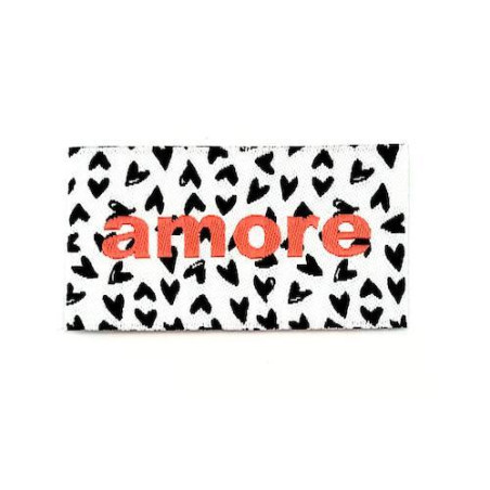 Etiquette Tissée à coudre : Amore - FLUO