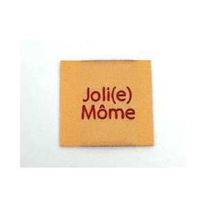 Etiquette Tissée à coudre : Joli(e) Môme - Pêche