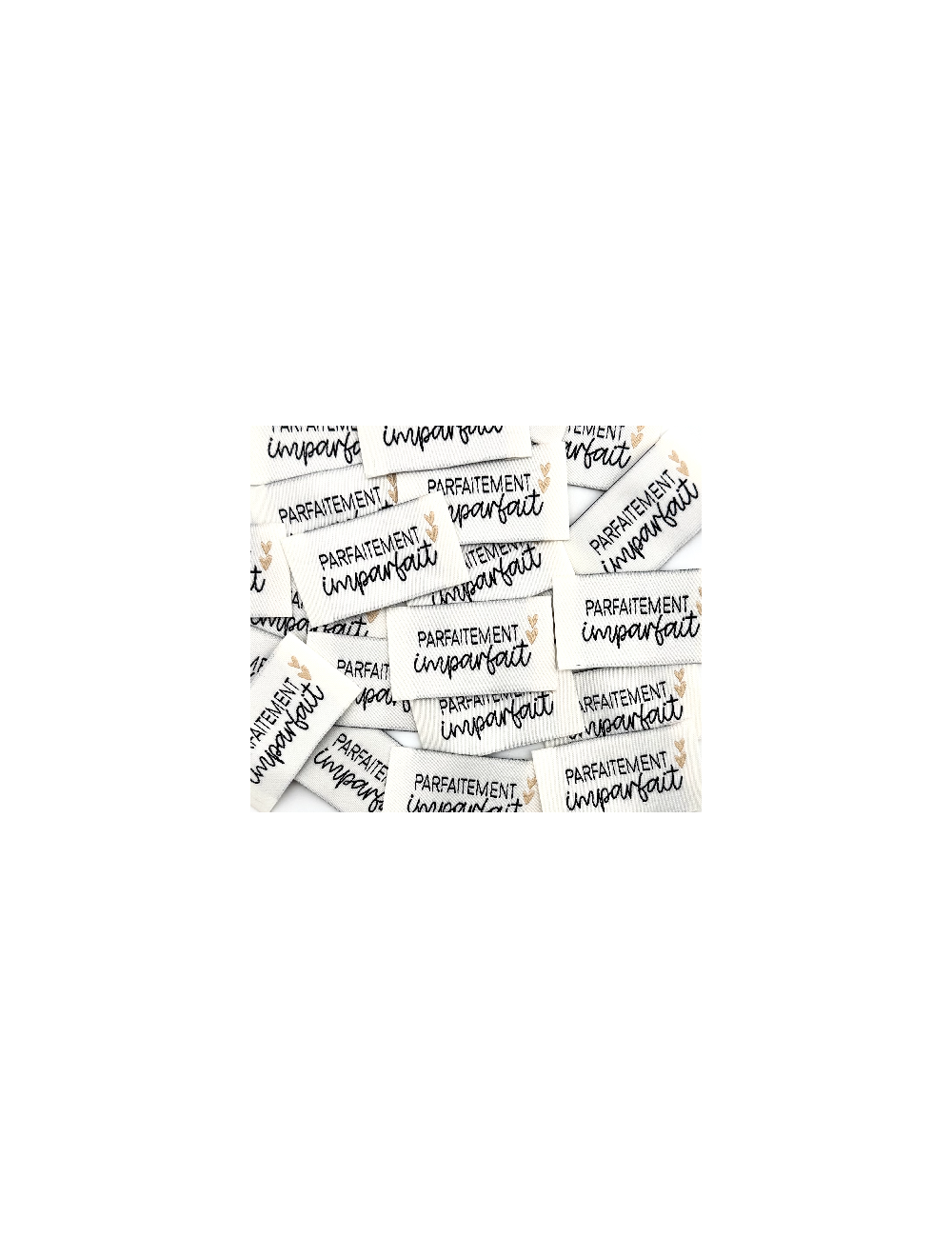 Étiquette tissée à Coudre : Parfaitement Imparfait - ÉCRU