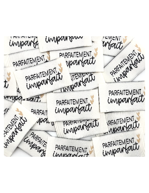 Étiquette tissée à Coudre : Parfaitement Imparfait - ÉCRU