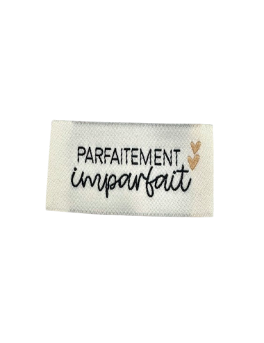 Étiquette tissée à Coudre : Parfaitement Imparfait - ÉCRU