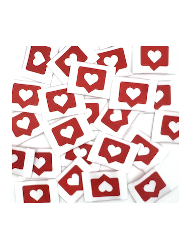Étiquette tissée à Coudre : Like - ROUGE