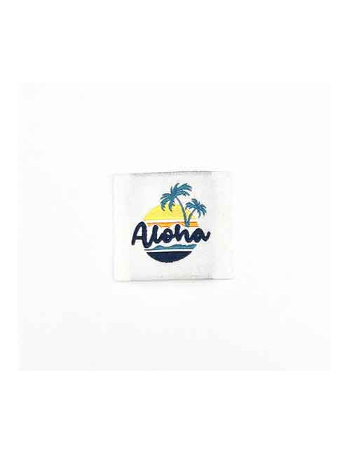 Étiquette tissée à coudre  : ALOHA