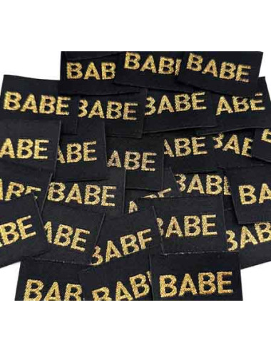 Étiquette Lurex à coudre : Babe Noir