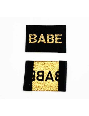 Étiquette Lurex à coudre : Babe Noir