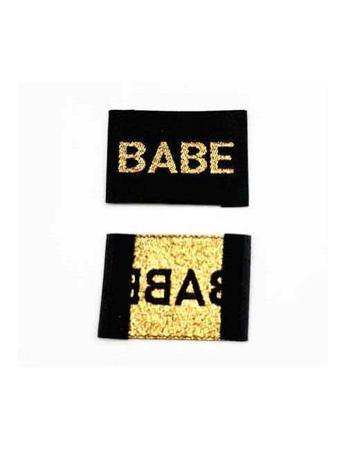 Étiquette Lurex à coudre : Babe Noir
