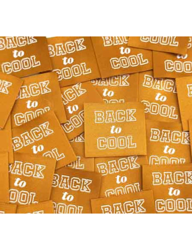 Étiquette tissée à coudre : Back to Cool - Moutarde