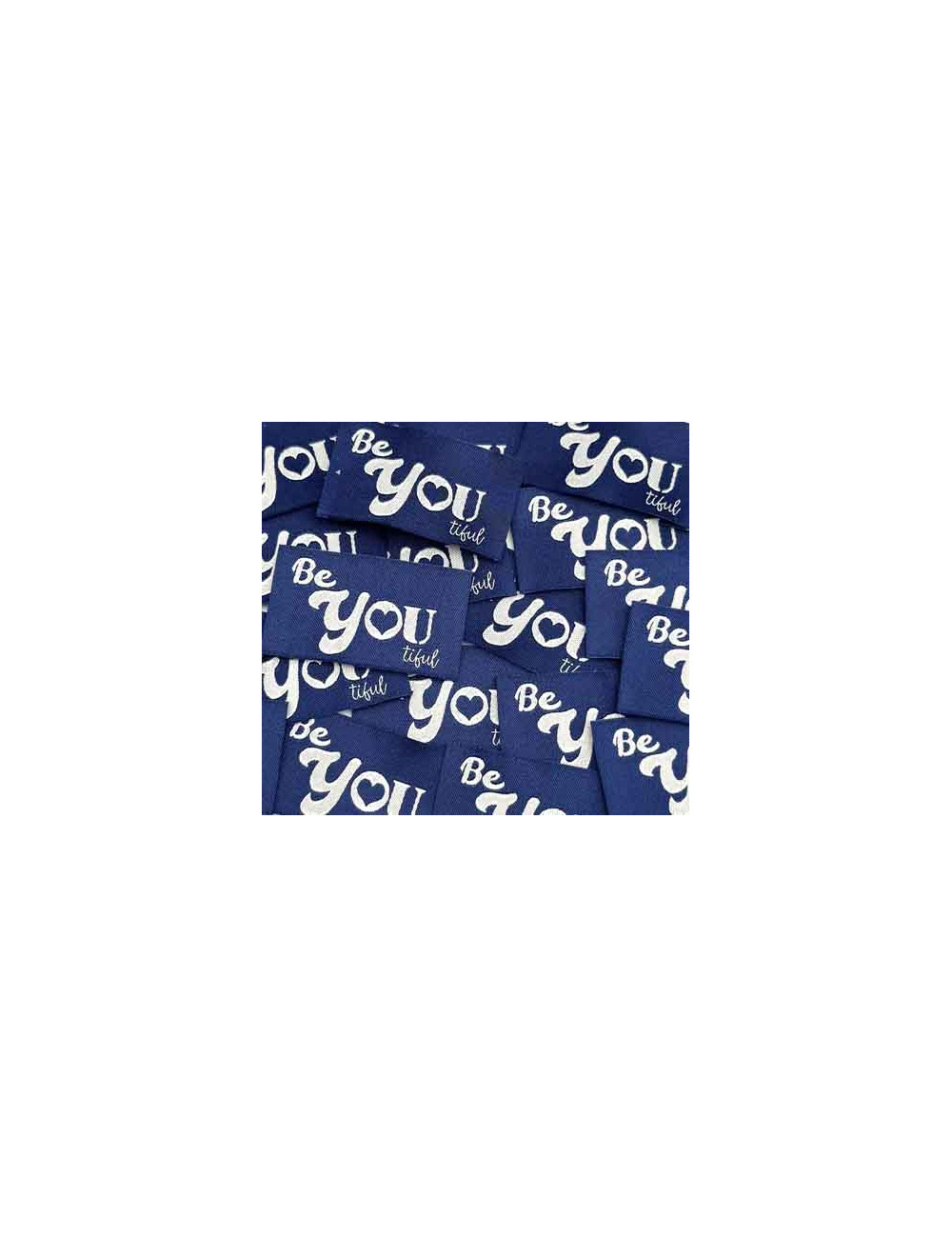 Étiquette tissée à coudre : Be YOU Tiful - MARINE