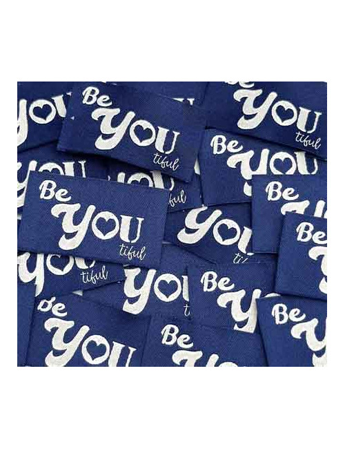 Étiquette tissée à coudre : Be YOU Tiful - MARINE