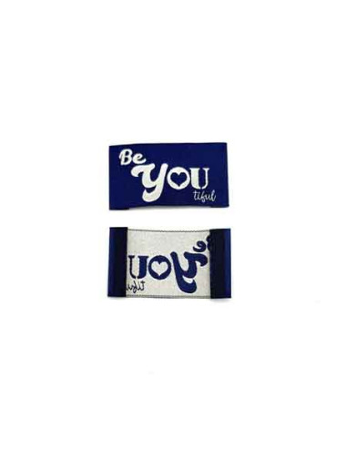 Étiquette tissée à coudre : Be YOU Tiful - MARINE