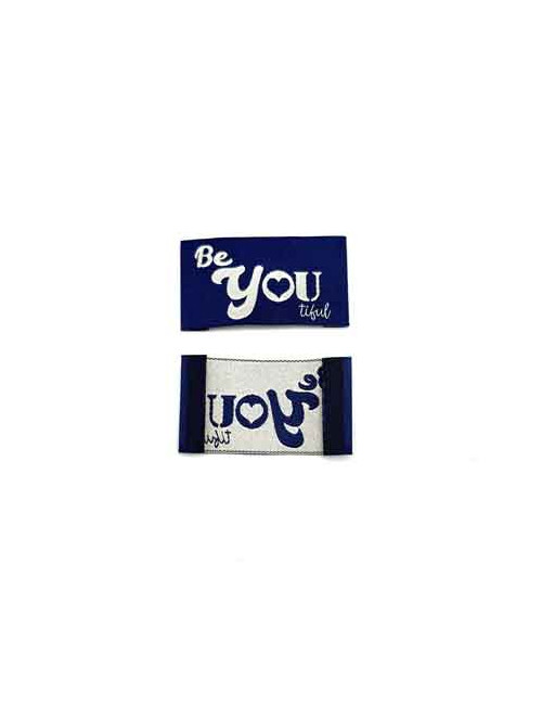 Étiquette tissée à coudre : Be YOU Tiful - MARINE