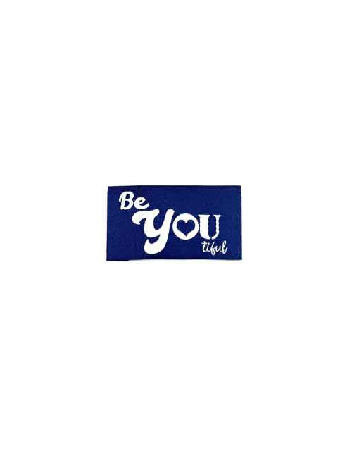 Étiquette tissée à coudre : Be YOU Tiful - MARINE