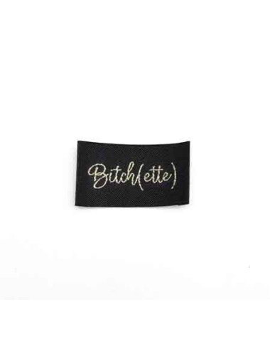 Étiquette Lurex : Bitch(ette) Noir et Or