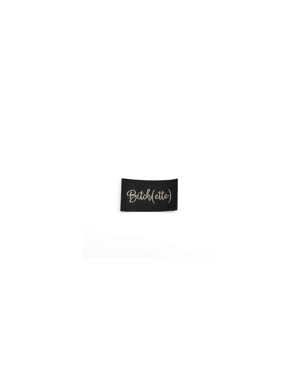 Étiquette Lurex : Bitch(ette) Noir et Or