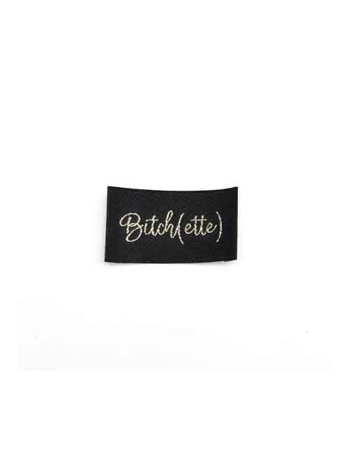 Étiquette Lurex : Bitch(ette) Noir et Or