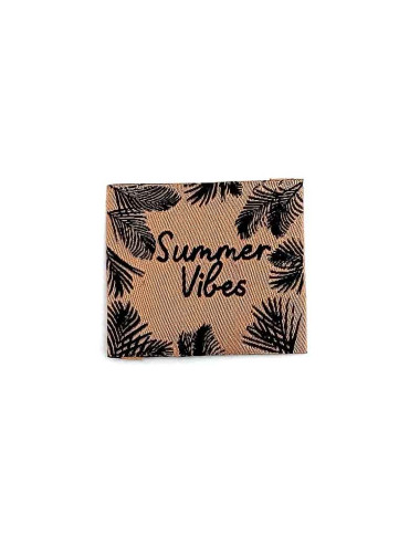Étiquette tissée à coudre: Summer Vibes - Corail