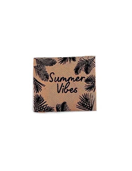 Étiquette tissée à coudre: Summer Vibes - Corail