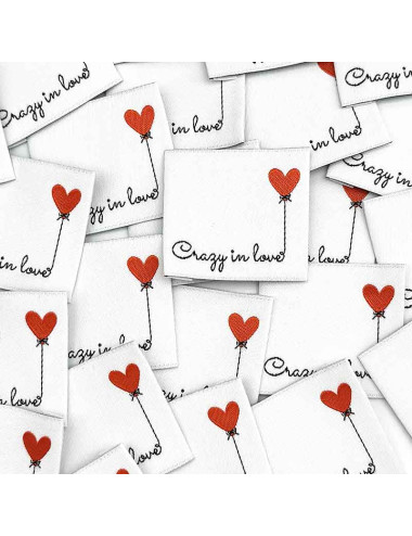 Etiquette tissée à coudre : Crazy in love