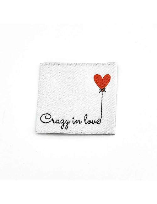 Etiquette tissée à coudre : Crazy in love