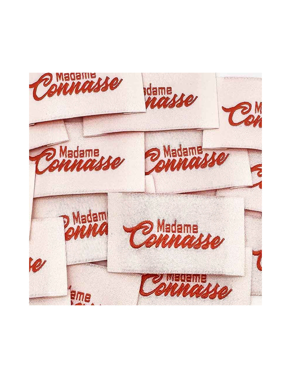 Etiquette Tissée à coudre : Madame Connasse - ROSE