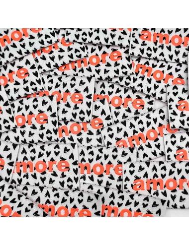 Etiquette Tissée à coudre : Amore - FLUO