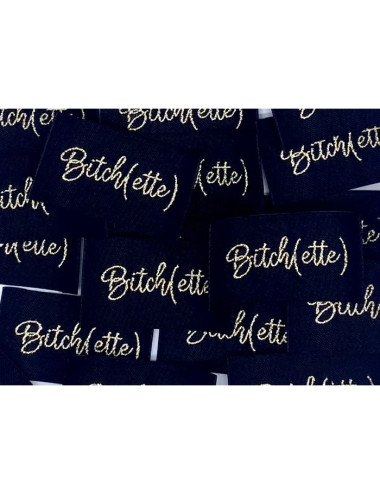 Étiquette Lurex : Bitch(ette) Noir et Or