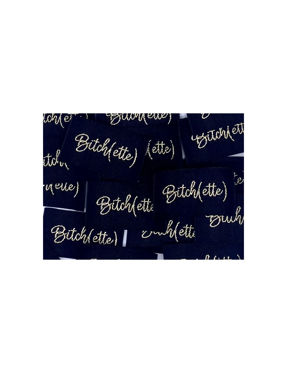 Étiquette Lurex : Bitch(ette) Noir et Or
