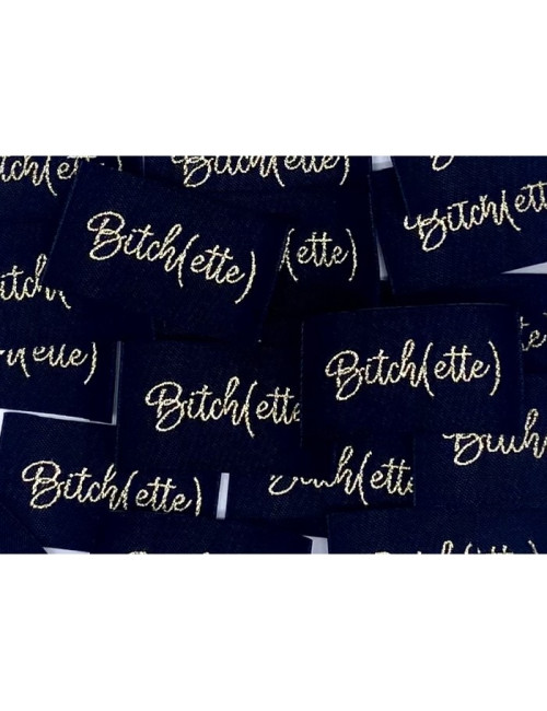 Étiquette Lurex : Bitch(ette) Noir et Or