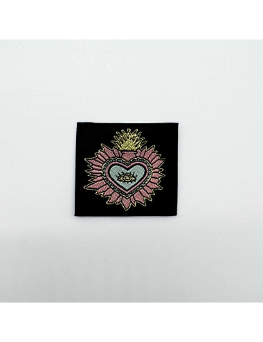 Étiquette tissée à coudre : Ex voto - NOIR