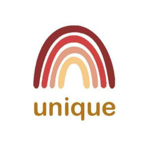 Étiquette tissée à coudre: UNIQUE - Rouge