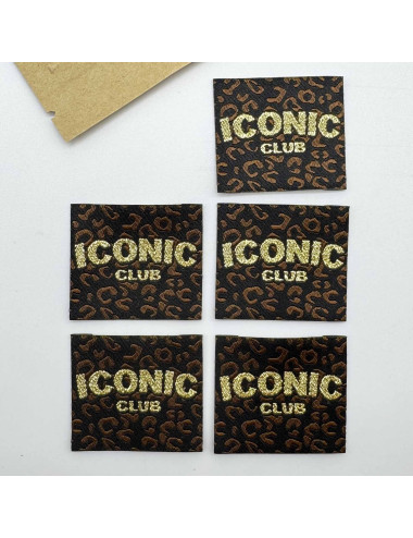 Étiquette tissée à coudre Lurex : ICONIC club Léo