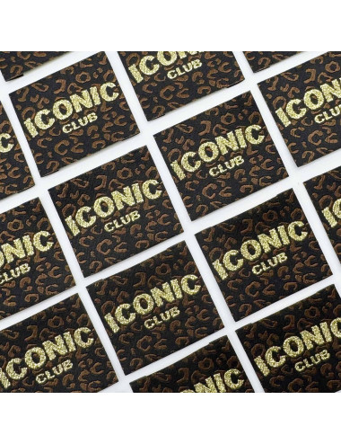 Étiquette tissée à coudre Lurex : ICONIC club Léo