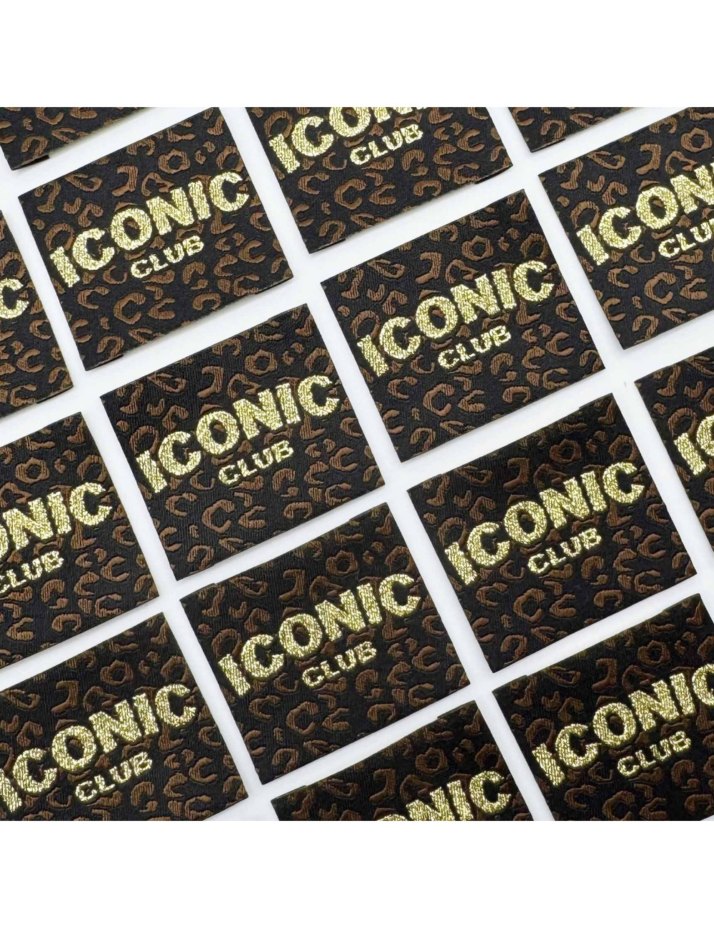 Étiquette tissée à coudre Lurex : ICONIC club Léo