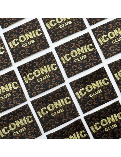 Étiquette tissée à coudre Lurex : ICONIC club Léo