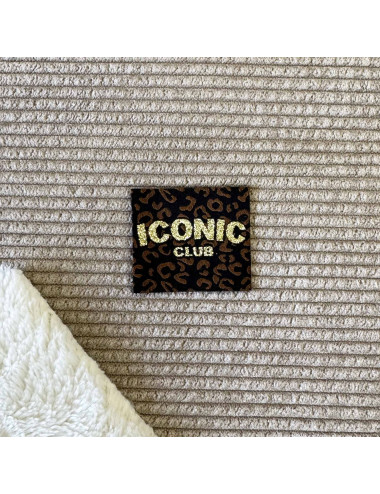 Étiquette tissée à coudre Lurex : ICONIC club Léo